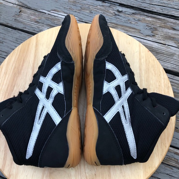 Asics Other - Asics Matflex 5 GS Wrestling Shoes Youth 5 US Kid Black Silver C545N Mid Top Gum